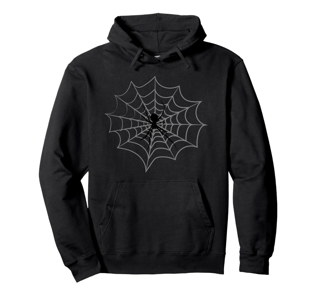 Amazon.com: Spider Web with Black Spider Pullover Hoodie